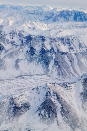 Picture of AERIAL VIEW OF SNOW COVERED MOUNTAIN RANGE-ALASKA-USA