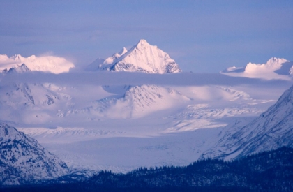 Picture of LANDSCAPE OF SNOW COVERED MOUNTAIN RANGE-HOMER-ALASKA-US
