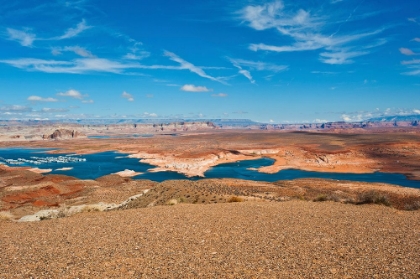 Picture of USA-ARIZONA-PAGE GLEN CANYON NATIONAL RECREATION AREA-LAKE POWELL WITH LOW WATER