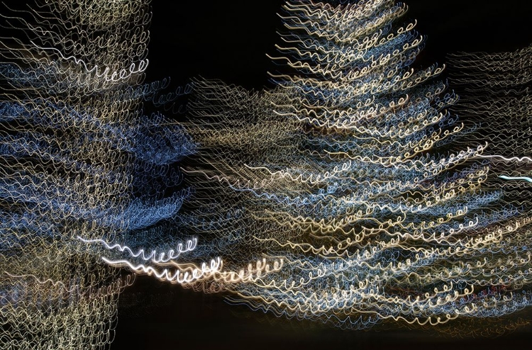 Picture of USA-ARIZONA-BUCKEYE-ABSTRACT OF CHRISTMAS TREE AT NIGHT