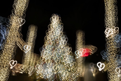 Picture of USA-ARIZONA-BUCKEYE-ABSTRACT OF CHRISTMAS TREE AT NIGHT