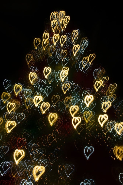 Picture of USA-ARIZONA-BUCKEYE-ABSTRACT MOTION OF CHRISTMAS TREE AT NIGHT