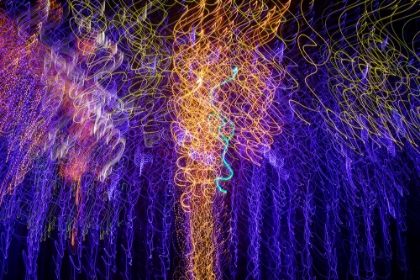 Picture of USA-ARIZONA-BUCKEYE-ABSTRACT OF MULTICOLORED CHRISTMAS LIGHTS