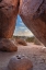 Picture of ANCIENT NATIVE AMERICAN MORTAR GRINDING STONE IN ROCK SHELTER AT COUNCIL ROCKS IN THE DRAGOON MOUNT