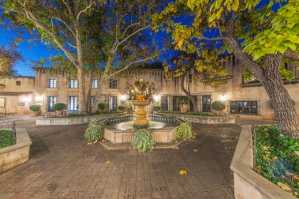 Picture of ARIZONA-SEDONA TLAQUEPAQUE AT DAWN-HIGH END SHOPPING CENTER WITH ART GALLERIES AND BOUTIQUE STORES