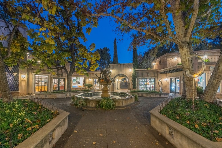 Picture of ARIZONA-SEDONA TLAQUEPAQUE AT DAWN-HIGH END SHOPPING CENTER WITH ART GALLERIES AND BOUTIQUE STORES