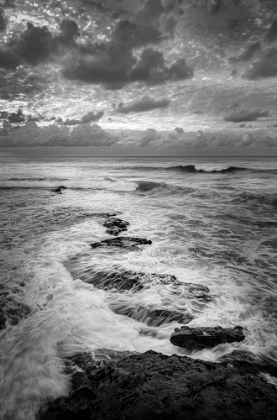 Picture of USA-CALIFORNIA-LA JOLLA OCEAN AND ROCKS AT DUSK