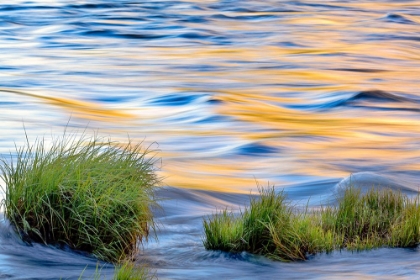 Picture of SUNSET REFLECTION ON MERCED RIVER-YOSEMITE NATIONAL PARK-CALIFORNIA