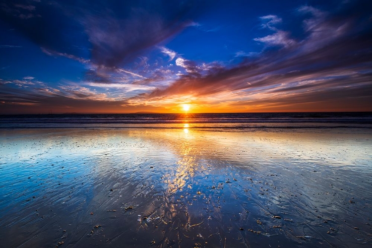 Picture of SUNSET OVER THE CHANNEL ISLANDS-VENTURA-CALIFORNIA-USA