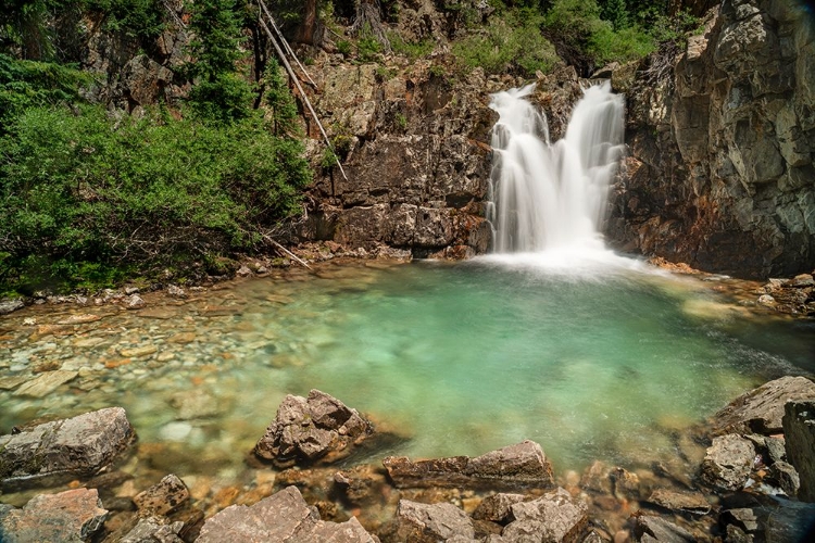 Picture of USA-COLORADO-GUNNISON NATIONAL FOREST WATERFALL AND POOL ON CRYSTAL RIVER