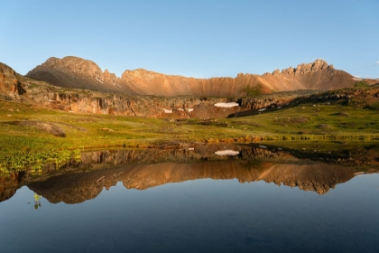 Picture of USA-COLORADO-UNCOMPAHGRE NATIONAL FOREST THREE NEEDLES MOUNTAINS REFLECT IN MOUNTAIN POND