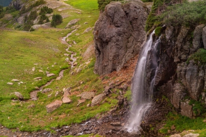 Picture of USA-COLORADO-UNCOMPAHGRE NATIONAL FOREST LANDSCAPE WITH PORPHYRY FALLS AND STREAM