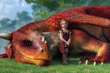 Picture of A LITTLE GIRL AND HER DRAGON