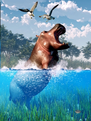 Picture of LUNGING HIPPO