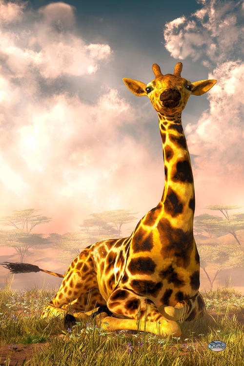 Picture of SITTING GIRAFFE