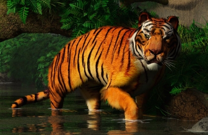 Picture of WADING TIGER