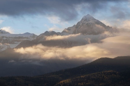 Picture of USA-COLORADO-UNCOMPAHGRE NATIONAL FOREST SUNRISE ON CLOUDS BELOW MOUNT SNEFFELS