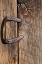 Picture of USA-COLORADO-WESTCLIFFE OLD WOODEN BARN WALL WITH BENT HORSESHOE HANDLE