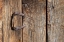Picture of USA-COLORADO-WESTCLIFFE OLD WOODEN BARN WALL WITH BENT HORSESHOE HANDLE