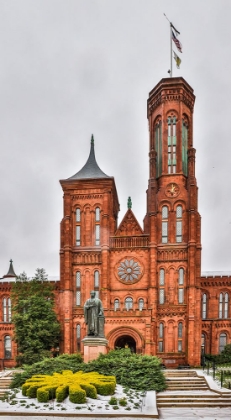 Picture of USA-DISTRICT OF COLUMBIA-SMITHSONIAN CASTLE ON A SNOWY AFTERNOON