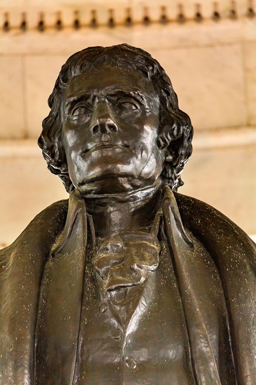 Picture of BRONZE JEFFERSON STATUE-JEFFERSON MEMORIAL-WASHINGTON DC-STATUE BY RUDOLPH EVANS 1947