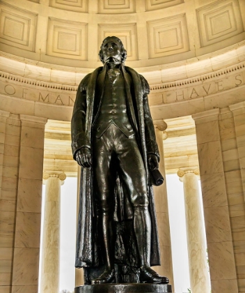 Picture of BRONZE JEFFERSON STATUE-JEFFERSON MEMORIAL-WASHINGTON DC-STATUE BY RUDOLPH EVANS 1947