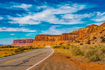 Picture of COLORFUL CLIFFS-HIGHWAY 211-CANYONLANDS NATIONAL PARK-NEEDLES DISTRICT-UTAH