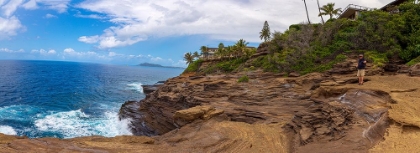 Picture of OCEAN VIEW FROM SPITTING CAVES-HIDDEN TREASURE IN HONOLULU-OAHU-HAWAII