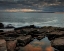Picture of USA-MAINE-ACADIA NATIONAL PARK MOODY SUNSET ON OCEAN COASTLINE