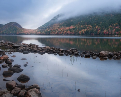Picture of USA-MAINE-ACADIA NATIONAL PARK MOUNTAIN AND FOREST REFLECTIONS IN LAKE
