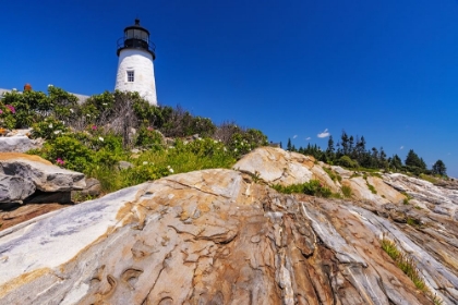 Picture of PEMAQUID POINT LIGHTHOUSE NEAR BRISTOL-MAINE-USA