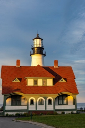 Picture of SUNSET AT PORTLAND HEAD LIGHTHOUSE IN PORTLAND-MAINE-USA