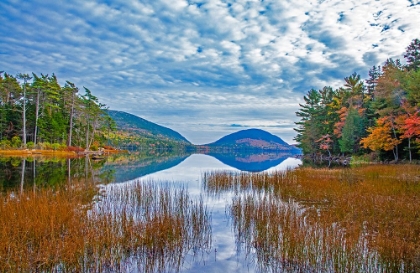 Picture of USA-NEW ENGLAND-MAINE-ACADIA NATIONAL PARK AND JORDON POND ON VERY CALM AUTUMN DAY