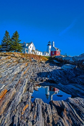Picture of USA-NEW ENGLAND-MAINE-PEMAQUID POINT LIGHTHOUSE