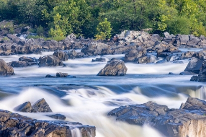 Picture of USA-MARYLAND GREAT FALLS OVERLOOK-POTOMAC RIVER-LONG EXPOSURE OF THE WATER OF THE POTOMAC