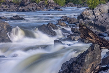 Picture of USA-MARYLAND GREAT FALLS OVERLOOK-POTOMAC RIVER-LONG EXPOSURE OF THE WATER OF THE POTOMAC