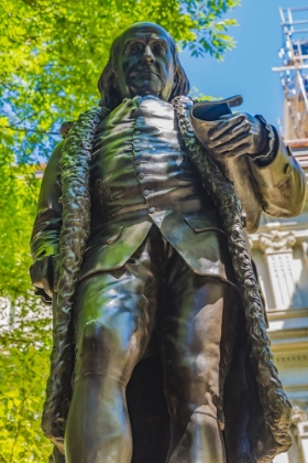 Picture of BENJAMIN FRANKLIN STATUE-BOSTON-MASSACHUSETTS-FRONT OF THE BOSTON LATIN SCHOOL FOUNDED 1635-STATUE 