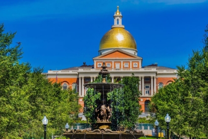 Picture of BREWER FOUNTAIN-BOSTON COMMON-STATE HOUSE-BOSTON-MASSACHUSETTS-FOUNTAIN CAST IN 1868 BY LENARD-MASS