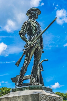 Picture of THE MINUTE MAN STATUE-OLD NORTH BRIDGE-MINUTE MAN NATIONAL HISTORICAL PARK-FIRST BATTLE AMERICAN RE