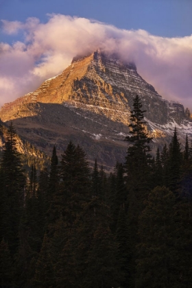 Picture of USA-MONTANA-GLACIER NATIONAL PARK REYNOLDS MOUNTAIN AT SUNRISE
