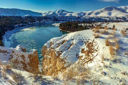 Picture of THE FLATHEAD RIVER AFTER A FRESH SNOWFALL IN THE MISSION VALLEY-MONTANA-USA