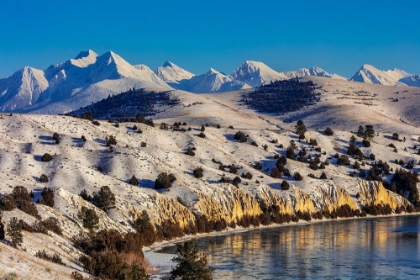 Picture of THE FLATHEAD RIVER AFTER A FRESH SNOWFALL IN THE MISSION VALLEY-MONTANA-USA