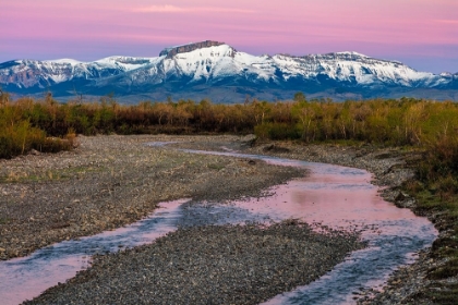 Picture of DAWN ALONG THE TETON RIVER WITH EAR MOUNTAIN IN BACKGROUND NEAR CHOTEAU-MONTANA-USA