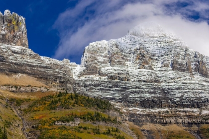 Picture of THE GARDEN WALL WITH SEASONS FIRST SNOW IN GLACIER NATIONAL PARK-MONTANA-USA