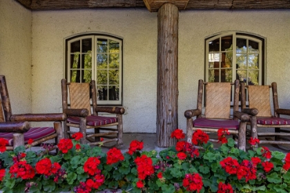 Picture of LOUNGE CHAIRS AT LAKE MCDONALD LODGE IN GLACIER NATIONAL PARK-MONTANA-USA