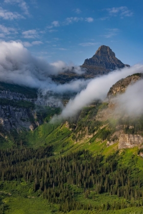 Picture of ROLLING FOG CLOUDS WITH REYNOLDS MOUNTAINS AT LOGAN PASS IN GLACIER NATIONAL PARK-USA