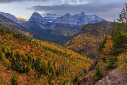 Picture of LOOKING DOWN THE MCDONALD VALLEY IN AUTUMN-GLACIER NATIONAL PARK-MONTANA-USA