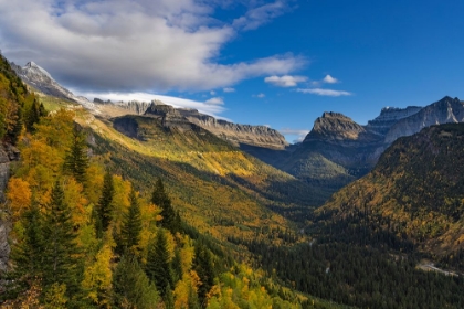 Picture of LOOKING DOWN THE MCDONALD VALLEY IN AUTUMN-GLACIER NATIONAL PARK-MONTANA-USA