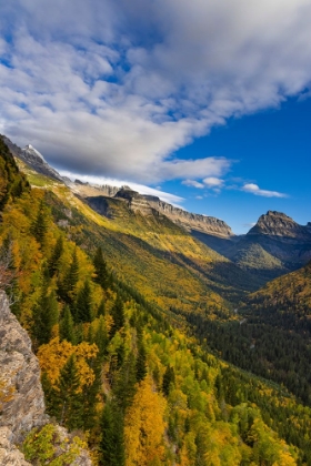 Picture of LOOKING DOWN THE MCDONALD VALLEY IN AUTUMN-GLACIER NATIONAL PARK-MONTANA-USA
