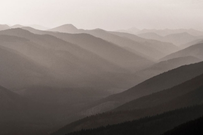 Picture of WILDFIRE SMOKE AND CLOUDS MIXING-UPPER WHITEFISH VALLEY STILLWATER STATE FOREST NEAR WHITEFISH